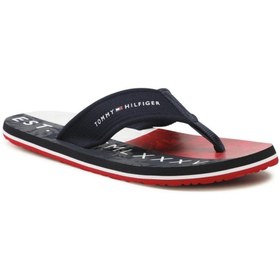 Resim Tommy Hilfiger Erkek Erkek Palm Print Beach Sandal Parmak Arası Terlik Fm0fm03644 