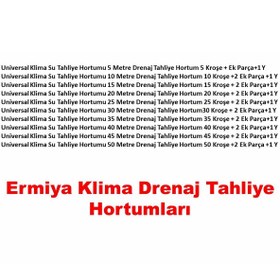 Resim ÇINAROĞLU TİCARET Universal Klima Su Tahliye Hortumu 45 Metre Drenaj Tahliye Hortum 45 Kroşe 2 Ek Parça 1 Y 