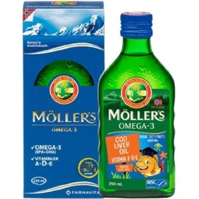 Resim Möllers Omega 3 Balık Yağı Tutti Frutti Aromalı 250 ml 