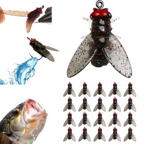 Resim 1 Set Bionik Olta Takımları - Silikon & Karbon Çeliği Alabalık Jigleri, Swimbaits, Kuru Sinekler Levrek, Kedi Balığı, Muskellunge için - Noel, Baba Günü, Büyük Ebeveynler Günü Hediyesi - Tuzlu Su & Tatlı Su Olta Spins & Swims 