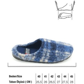 Resim Gezer Erkek Kışlık Rahat Taban Ev Bahçe Gondol Terlik Lacivert 