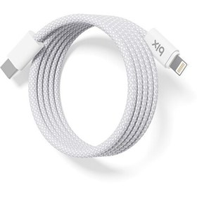 Resim Bix T4CL 27W Type-C to Lightning Örgülü Manyetik Tasarım Hızlı Şarj ve Data Kablosu 1 M Beyaz 