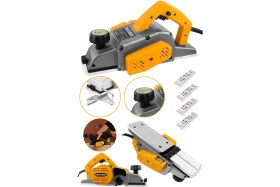 Resim Steiner Alman 4200 W Bakır Sargı Metal Şanzıman Motor Korumalı Çift Bıçaklı Planya Rende Makinesi + 4 Bıçak 