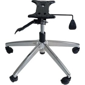 Resim Kamusal Market Oyun Koltuğu Yıldız Ayağı Çift Kol Mekanizma Çap 70 Siyah Pistonlu 150 kg 