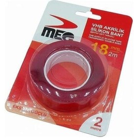 Resim Meg Akrilik Şeffaf Silikon Çift Taraflı Bant 18 MM x 2 M 