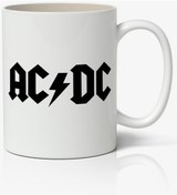 Resim Ac/dc Baskılı Kupa Bardak Baskılı Kahve Kupa Bardak 