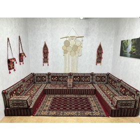 Resim Coton Şark Köşesi Minder Takımı 19 Parça 