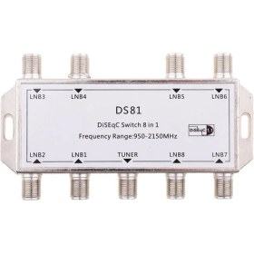 Resim Prettyia Fta Anahtarı 8x1 Fta Alıcısı 8 Için Diseqc Uydu Çanağı 1 Çoklu Lnb Lnbf (Yurt Dışından) 