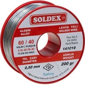 Resim Soldex Sn60 PB40 0.50 MM 200 G Lehim Teli 