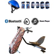 Resim Drift Car Elektrikli Kaykay Hoverboard Kask Dizlik Hediyeli Bluetoothlu 
