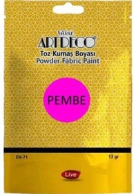 Resim Artdeco Toz Kumaş Boyası 13gr Pembe 2 Adet Ve 1 Adet Sabitleyici Pembe 