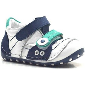 Resim Hapshoe Hakiki Deri Lacivert Cırtlı Yazlık Ilk Adım Ayakkabı (371976809) Lacivert 