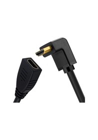 Resim 90 Derece L Tipi Açılı HDMI Erkek-Dişi Uzatma Kablosu 50cm 