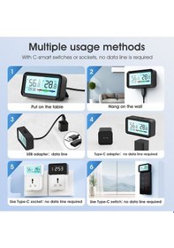 Resim Pazly Tuya Wifi/bluetooth Çift Modlu Nem Ve Sıcaklık Ölçer - Ev Ve Ofis İçin Kullanışlı 