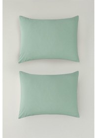 Resim More Home Kapaklı Yastık Kılıfı 2 Adet 50 X 70 Cm Su Yeşili Yeşil 