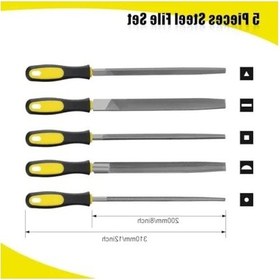 Resim 5 Parça Çelik Eğe Seti - Ergonomik Saplı, Dayanıklı 
