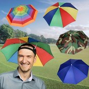 Resim Çok Renkli Şemsiye Şapka | Güneşten Korunma ve Yağmur Kılıfı İçin İdeal Bir Seçim: Yürüyüş, Kamp, Piknik, Plaja Gitme, Golf Oynama ve Günlük Yolculuklar Sırasında Ellerinizi Güneşten ve Yağmurdan Kurtarın. Açık Hava Maceralarınızın Tadını Çıkarın! 