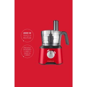 Resim Karaca Mastermaid Power Multifunctional 10 In 1 Imperial Red Mutfak Robotu, Blender Seti 2000W 