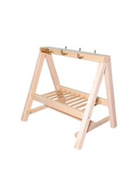 Resim Doğal Ahşap Tabak Standlı Türk Kahvesi Çapraz Fincan Askısı 