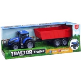 Resim Aya Toys Römorklu Pilli Traktör Gerçekçi Tasarım ve Dayanıklı Yapı ile 5-7 Yaş Arası Çocuklar İçin 