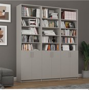 Resim Asra Trend %100 MDFLAM Kül Gri Kapaklı Kitaplık K-52 