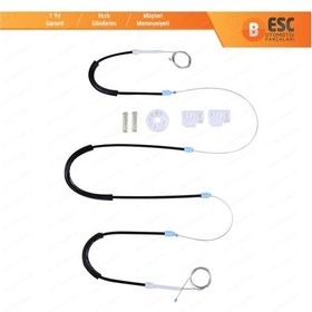 Resim VW Polo 1994-2001 4/5 Kapı 6N4837461 İçin Ön Sol Cam Kriko Seti 