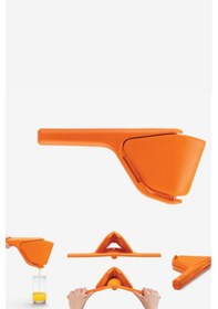 Resim Dreamfarm Fluicer Kolay Sıkmalı Portatif Lime, Limon, Portakal Sıkacağı Turuncu Sıkacak 28 Cm Turuncu 
