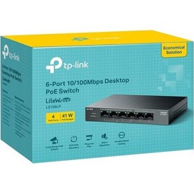 Resim Tp-link Ls106lp 6 Port 10/100 4 Port Poe Switch 