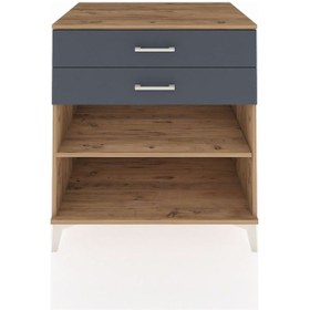 Resim Kronos Şifonyer Tek Raflı 2 Çekmeceli 88x59x96 Çam-antrasit Çam 