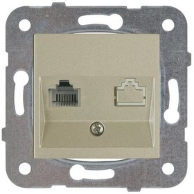 Resim Viko Artline Novella Bronz Tekli Data Cat-6 İnternet Prizi Çerçevesiz 92605232 