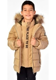 Resim Benitto Kids Benittokids Natürel Kürklü Erkek Çocuk Mont 