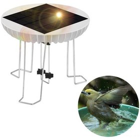 Resim Dianziye Güneş Enerjili Kuş Banyosu Su Karıştırıcı, 1500mah Pil, Bahçe Göleti Dekorasyonu İçin Dalga Cihazı 
