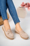 Resim BY BETÜL Vizon Süet Makosen Oxford Loafer Ayakkabı 