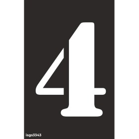 Resim İsg Tabelam 16x25cm/kompozit/4 Rakamı Boyama Şablonu Set 2 