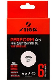 Resim Stiga Table Tenis Ball Perform Masa Tenisi Pinpon Topu Beyaz 6lı 1113-2110-06 