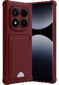 Resim Lacerta Note 14 4G Kelvin Kartvizitli Silikon - Bordo-(5796) 
