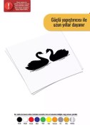 Resim Genel Markalar Kuğu Çifti Sticker Oto Motor Laptop Duvar Folyo Sticker 20 X 10 Cm 