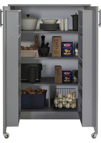 Resim Kiler, Blesk 2 Kapaklı Küçük Erzak Kiler Mutfak Dolabı Antrasit Renkli 