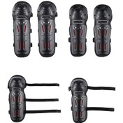 Resim Wezone Motosiklet Dürtüye Dayanıklı Ellek Ve Dizlik Seti Siyah, 4 Parça - Ayarlanabilir Kanca Ve Antibakteriyel Saklama Çantası Siyah 