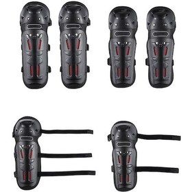 Resim Wezone Motosiklet Dürtüye Dayanıklı Ellek Ve Dizlik Seti Siyah, 4 Parça - Ayarlanabilir Kanca Ve Antibakteriyel Saklama Çantası Siyah 