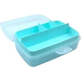 Resim Bfs 12 Bölmeli Çok Amaçlı Takı Toka Kutusu Dikiş Kutusu Kapaklı Organizer Kutusu Bölmeli Kutu 