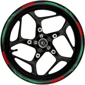Resim Honda Kırmızı Yazılı Yeşil Reflektif Pençe Şeritli 002 