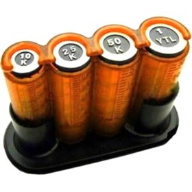 Resim abnturk Seyyar Veya Sabitlenebilir 4 Bölmeli Bozuk Para Otomatı,sabit+hareketli 2 Parçadan Ölçekli Paramatik 