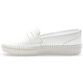 Resim Hakiki Deri Kadın Casual Ayakkabı 164za2019 Beyaz - Beyaz 