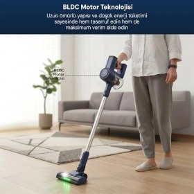 Resim Frefly Store Sinbo SVC-8636 Şarjlı Dikey Süpürge, Kablosuz Bldc Motorlu, 42 Dakikaya Kadar Kullanım, 20 Kpa Emiş Gücü, 1 L Toz Haznesi, Hepa Filtreli 