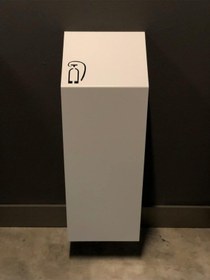 Resim Yangın Tüpü Duvar Tutucu, Maksimum 60 Cm'ye Kadar Yangın Söndürücüler İçin, 25x20x67,75cm, Beyaz 