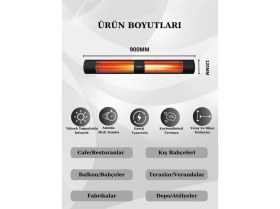 Resim Hottable Classic 4000 Watt Profesyonel Su Geçirmez Dış Ortam Isıtıcı 