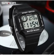 Resim Primepickings Sanda Erkek Digital Spor Saati Siyah Altın Tarih Kronometre Suya Dayanıklı Tpu Kordon Diğer 