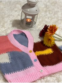 Resim TT TASARIM ATÖLYESİ El Örgüsü Renkli Bebek Hırkası 
