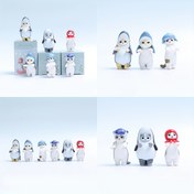 Resim 1/6 adet sevimli okyanus hayvanı şeklindeki kedi figürü, PVC'den yapılmış, beyaz, sarı, gri, mavi ve karışık renk seçenekleriyle, koleksiyoncular, doğum günü ve festival hediyeleri için 